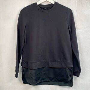 Mossimo Black Sweatshirt with Shirt tail Details, Women's Size XS